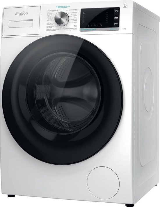 Whirlpool W6 W845WB BE wasmachine Voorbelading 8 kg 1400 RPM B Wit