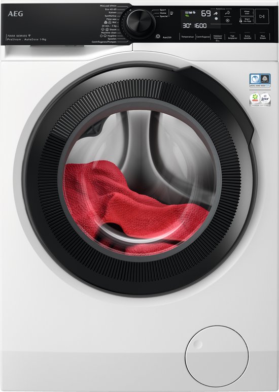 AEG LR7696AAD4 EcoLine 7000 serie ProSteam® - Wasmachine - 10% zuiniger dan energielabel A - 9kg - Autodose